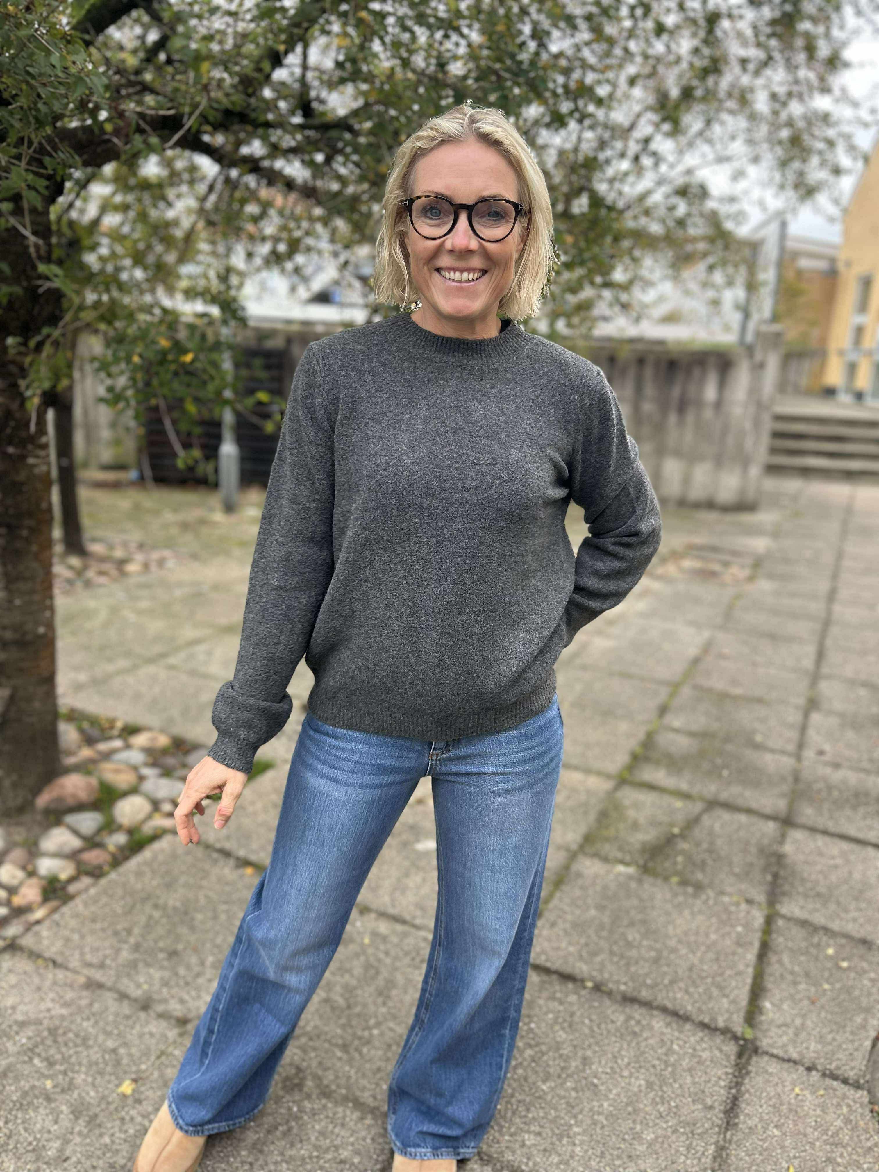 PCEMMA Pullover - Dark Grey Melange